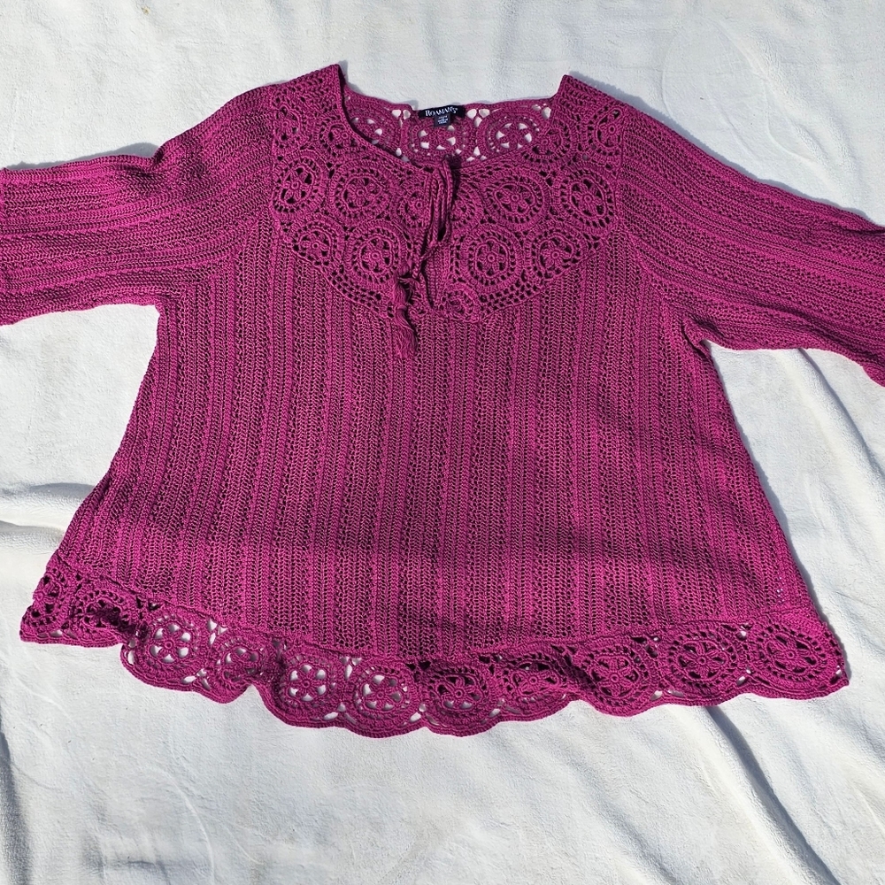 NWOT Women's Plus Roman's crochet sweater size 22/24